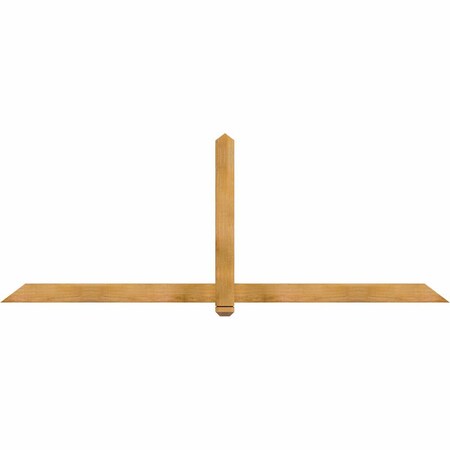 Ekena Millwork Eugene Rough Sawn Timber Gable Bracket, Western Red Cedar, 96"W x 36"H x 2"D x 4"F, 9/12 Pitch GBW096X36X0204EUG00RWR